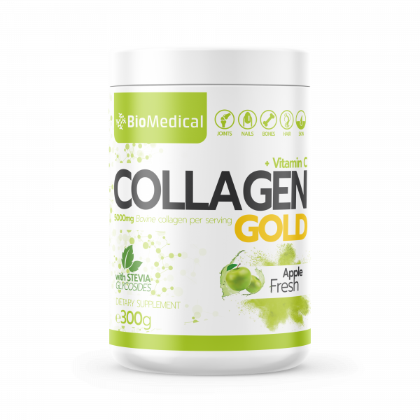 collagen gold hydrolyzovany kolagen 300g stevia apple fresh 4363