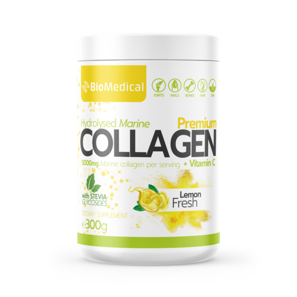 collagen premium hydrolyzovany rybaci kolagen 300g stevia lemon fresh 4375