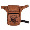 Motoros combtaska W TEC Black Heart Devil Skull Brown Leather