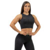 Noi kompresszios crop top Nebbia INTENSE Mesh 842 fekete