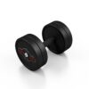 Rubberised steel dumbbell 17.5 kg black mat Marbo Sport