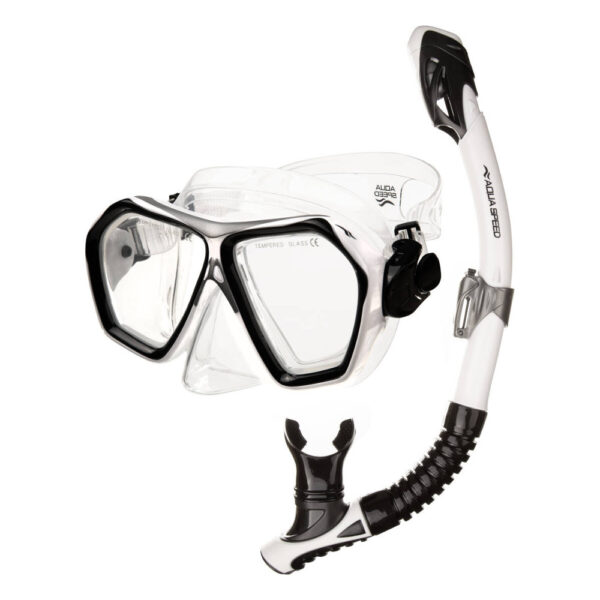 Snorkeling szett Aqua Speed BlazeBorneo FEHER FEKETE