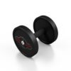 Steel rubberised dumbbell 75 kg matt black Marbo Sport