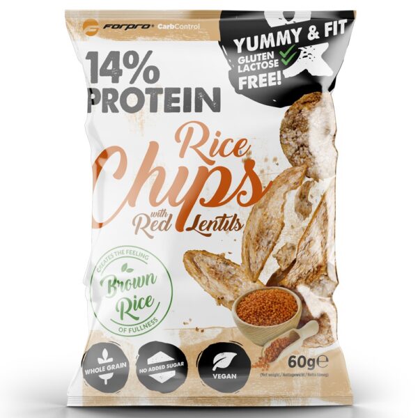 FORPRO 14 PROTEIN RICE CHIPS WITH RED LENTILS 60g