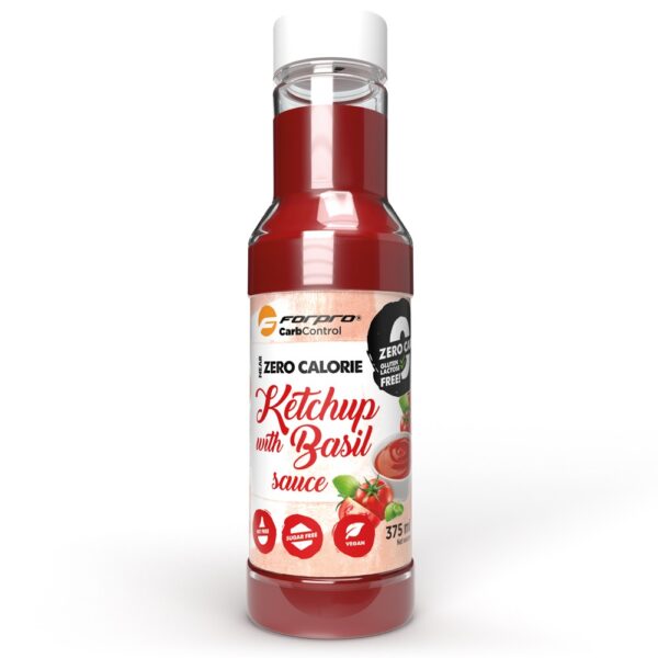 FORPRO NEAR ZERO CALORIE KETCHUP WITH BASIL SAUCE 375 ML