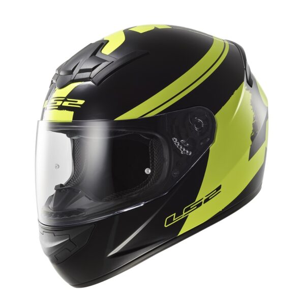 Motoros sisak LS2 Rookie Fluo Black Hi Vis Yellow