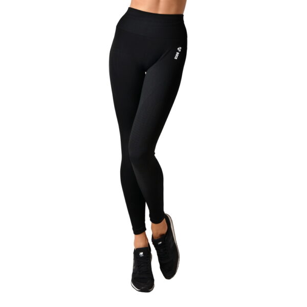 Noi varrasmentes leggings Boco Wear Black Cropped