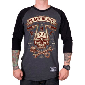 Polo BLACK HEART Chopper Skull RG