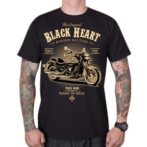 Polo BLACK HEART Harley fekete