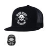 Snapback sapka BLACK HEART Bastard Skull Trucker fekete